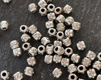 25 PZ 10MM PERLINE DI RAME SOLIDO PLACCATE IN ARGENTO STERLINA 761