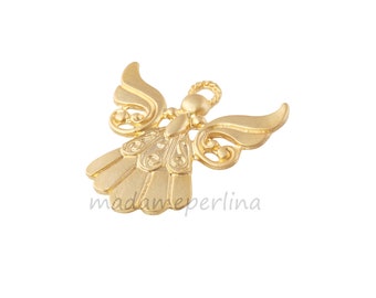 Matte Gold Plated Angel Pendant, Guardian Angel Jewelry Finding, Decorative  Charm for DIY Jewelry Making, 683A