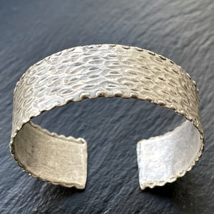 Cuff Bracelet Matte Silver plated Layered simple unisex wide band adjustable Turkish jewelry BLZ99C