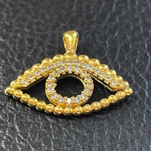 1 strass boze oog bedel hanger verguld micro verhard helder cz Turkse sieradenvoorraad mdla1183E