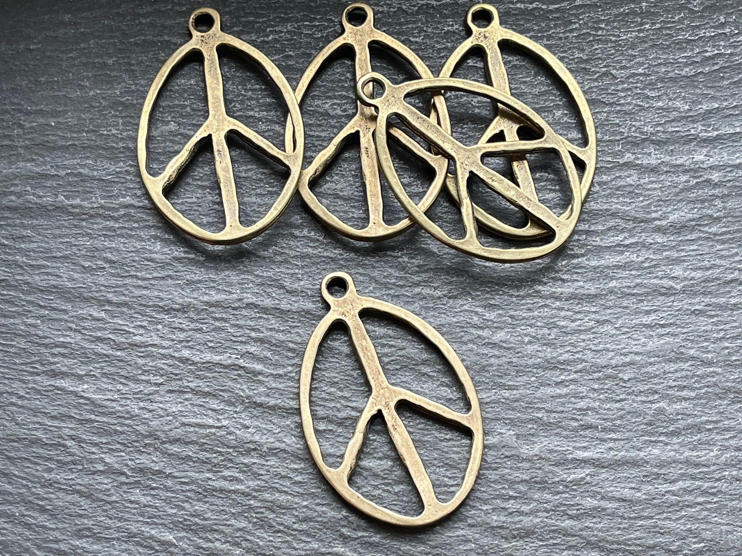 アクセサリー SomniumFragment 1 Peace Pendant Bronze Plated 48mm Turkish Jewelry Supply