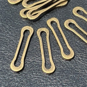 10  Flat Oval Long Links Bronze Plated connectors charms closed rings Turkish jewelry supply mdla1350C