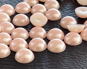 Faux Pearl Cabochons Champagne Flat Back Round Pearls for Jewelry Making, 100  PCS Craft Jewelry Supply, p10