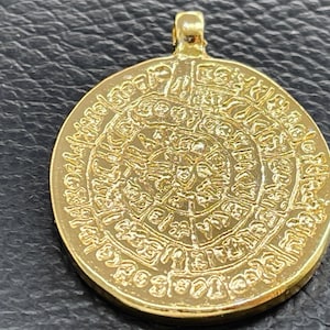 1  Phaistos Disc Pendant Gold plated  phaestos Greek Roman coin Turkish Jewelry supply  mdla0631D