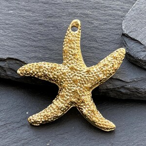 1   Starfish Pendant SeaStar spotted Starfish Gold plated Turkish DIY  mdla0950C