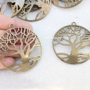 1 Baum Anhänger Bronze überzogen Großer Baum des Lebens Türkisch Schmuck mdla0679C