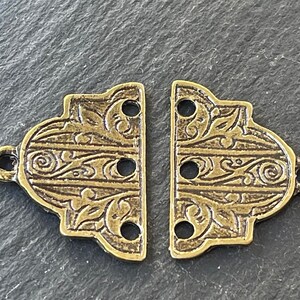 2   End Bars Bronze plated multistrand clasp connector end sorter separator chandelier Turkish jewelry supply mdla0033C