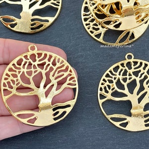 1   Tree Pendant Gold plated Tree of Life  Turkish Jewelry supply mdla0679D