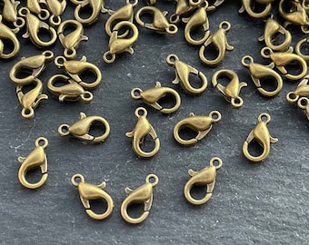 Bronze Plated Lobster Clasps For Jewelry Making, 10PCS For Necklace Bracelet DIY Craft Supplies, 1304C