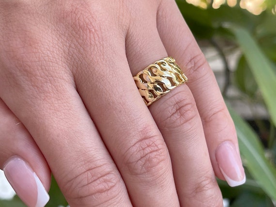 Bague gourmette plaquee or bijoux turcs reglables de qualite superieure YZK006 Etsy France