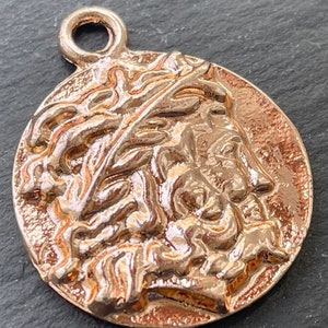 1  Greek Replica Pendant Rose Gold plated ancient Roman Coin Turkish jewelry supply  mdla0740E