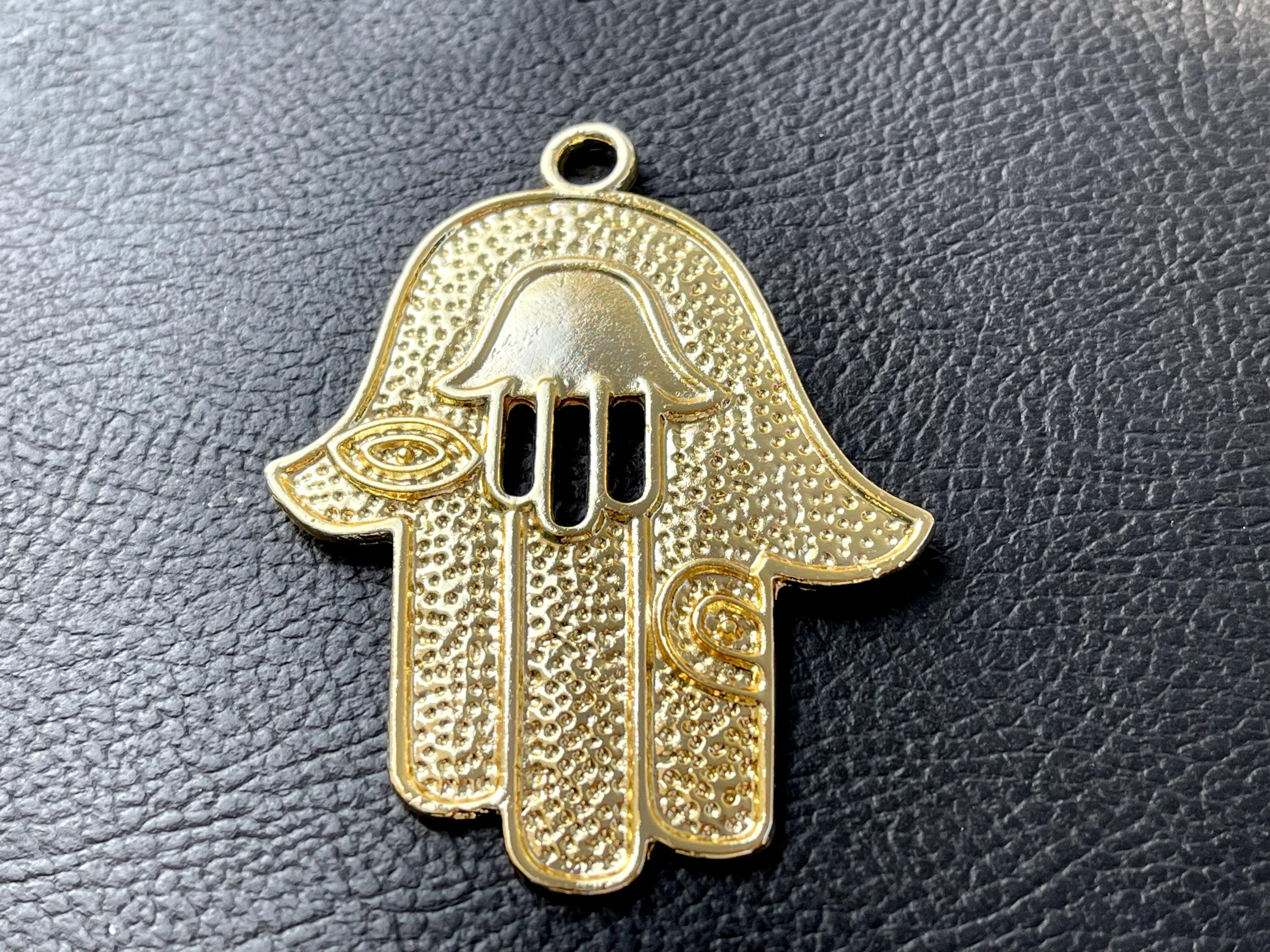 ゴールドハムサハンドペンダント、邪眼のお守りチャーム、ファティマの