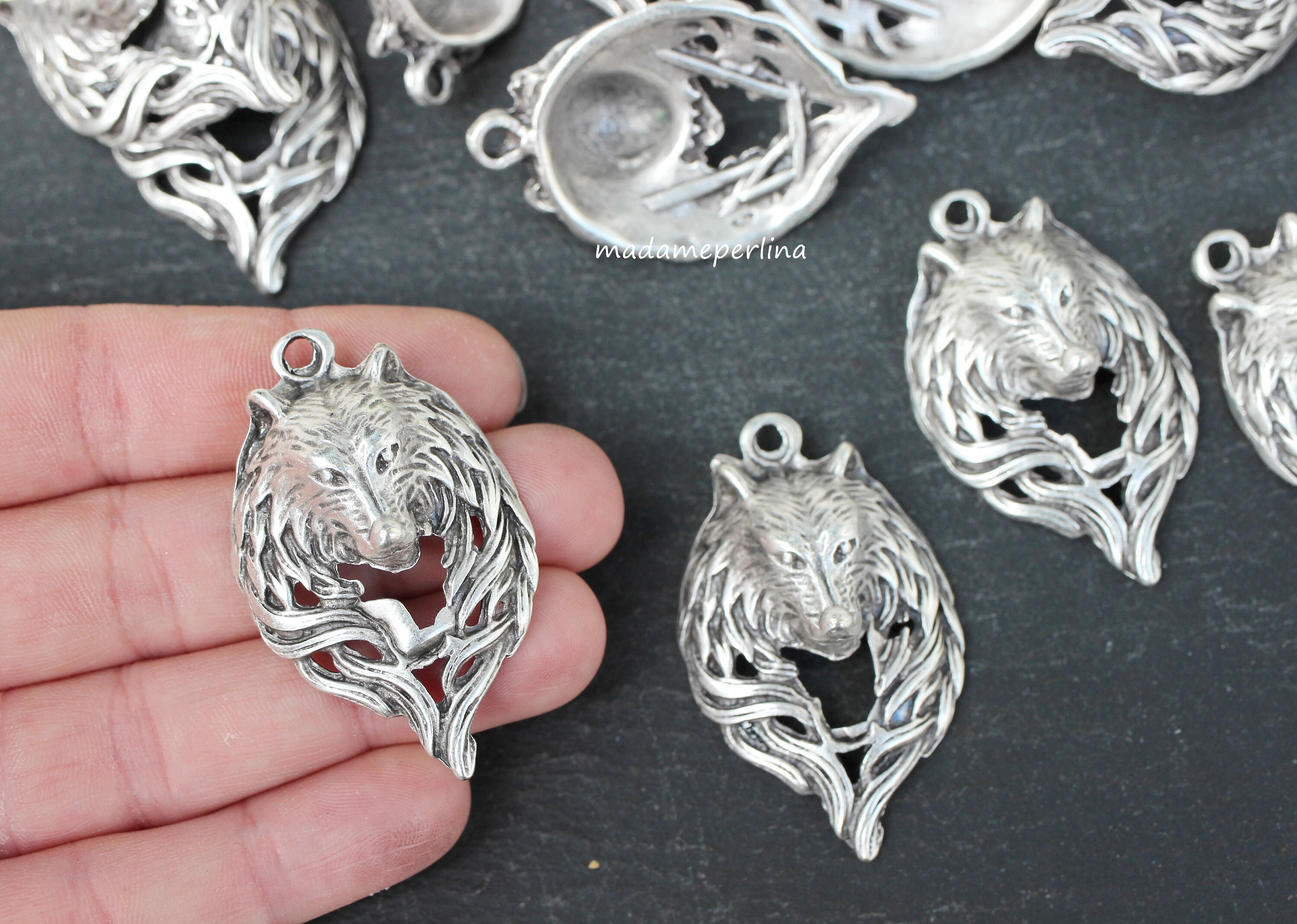 Wolf Necklace Mens Wolf Pendant in Silver by Proclamation