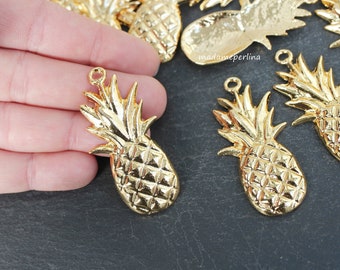 1   Pineapple Pendant 24k Gold plated pine apple Turkish Jewelry supplies  mdla1315C