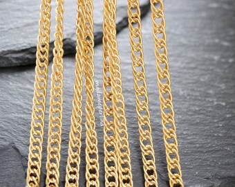 Matte Gold Plated Geometric Chain for Jewelry Making, Modern Link Chain, Necklace Bracelet Chain Supply for DIY Jewelry, 558J