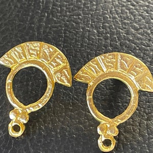 Ohrringe Stud Posts Vergoldet Perlen 1 Paar Anschlüsse Ohrstecker Rohling Türkisch Schmuck ST10B