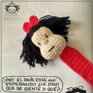 Mafalda bookmark pattern, amigurumi in PDF