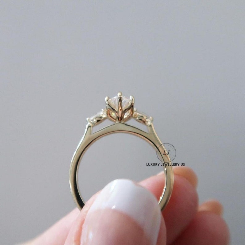 Wedding Gift Ring Anniversary Gift Ring Three Stone Ring Etsy