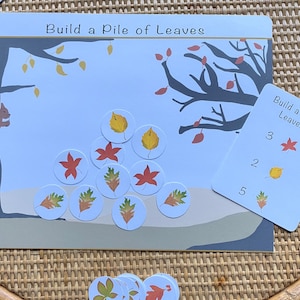 Build a Pile of Leaves {Addition Activity}