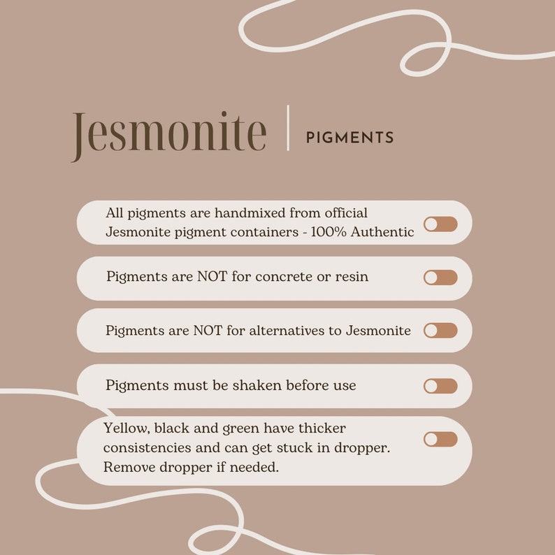 Jesmonite Pigment Aqua Resin Pigment 10ml Handmixed Pigments made with authentic Jesmonite Pigments image 4
