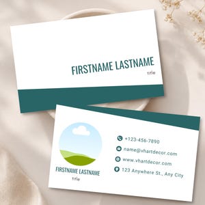 Minimalist Business Card Template | Editable Canva Design (Instant Download)