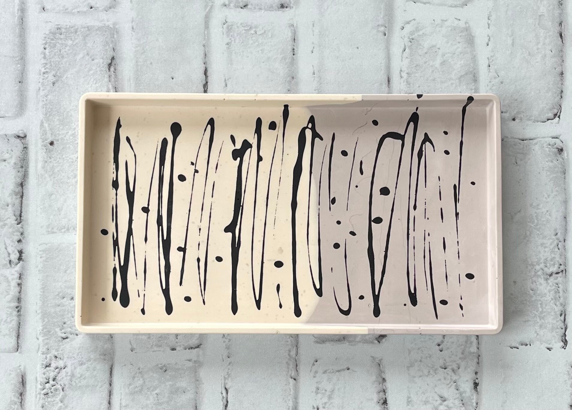 Rectangle Tray Jesmonite Tray Decorative Tray Bathroom Etsy