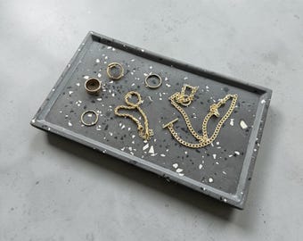 Handmade Jesmonite Terrazzo Tray | Abstract Decorative Dish