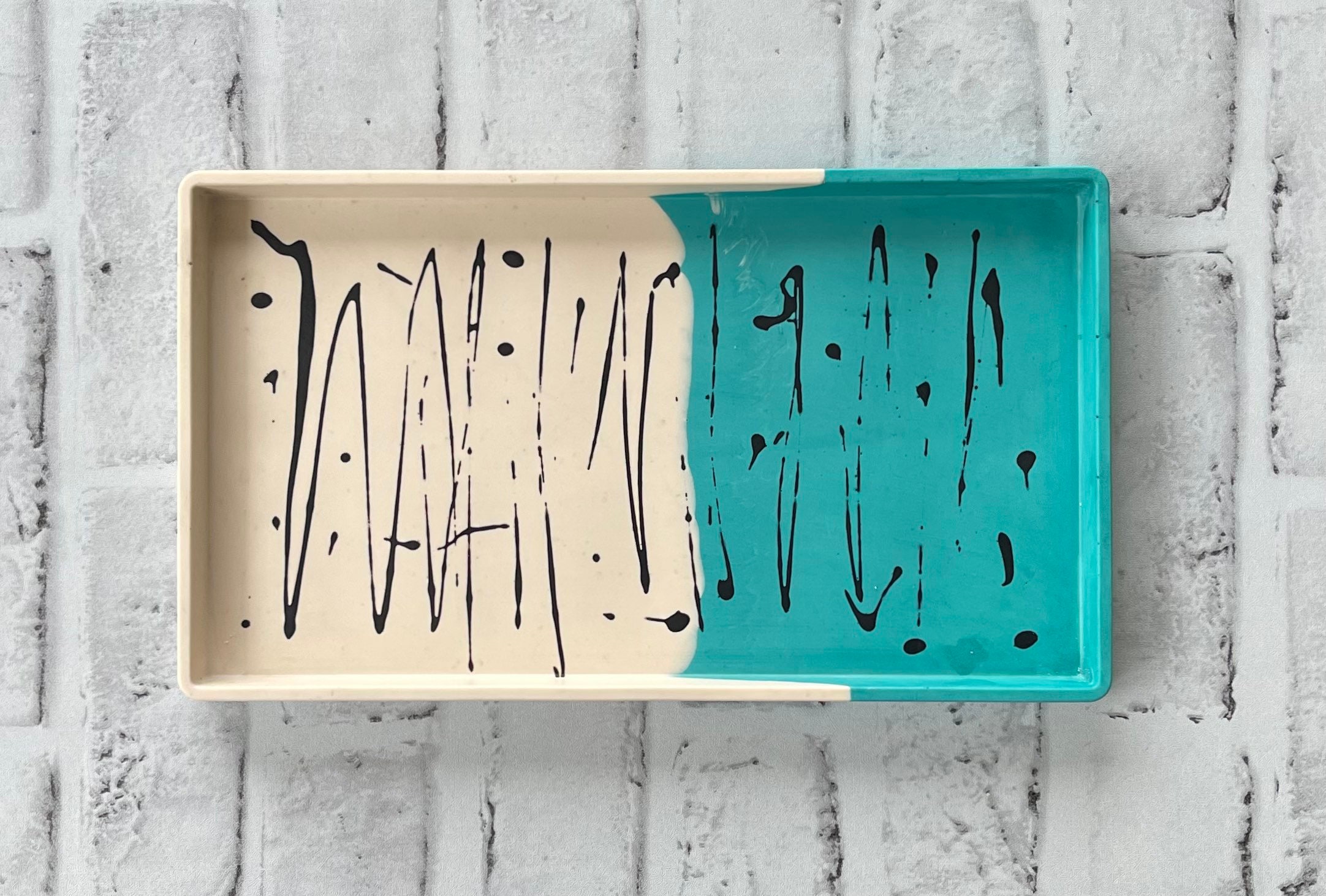 Rectangle Tray Jesmonite Tray Decorative Tray Bathroom Etsy