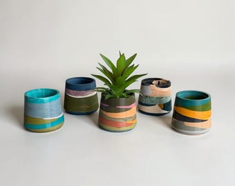 Jesmonite Vessel | Decorative Vessel | Mini Storage | Artificial Plant Holder | Qtip Holder |Jewelry Holder