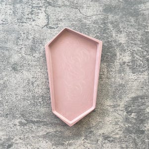 Small Accent Tray | Jesmonite Tray | Handmade Decor | Jewelry Tray | Decorative Tray | Bathroom Tray Berry/Pink