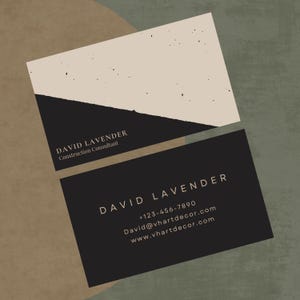 Modelo de cartão de visita editável | Design para empreendedores | Digital | Cartão de visita de construção | Modelo Canva Pro