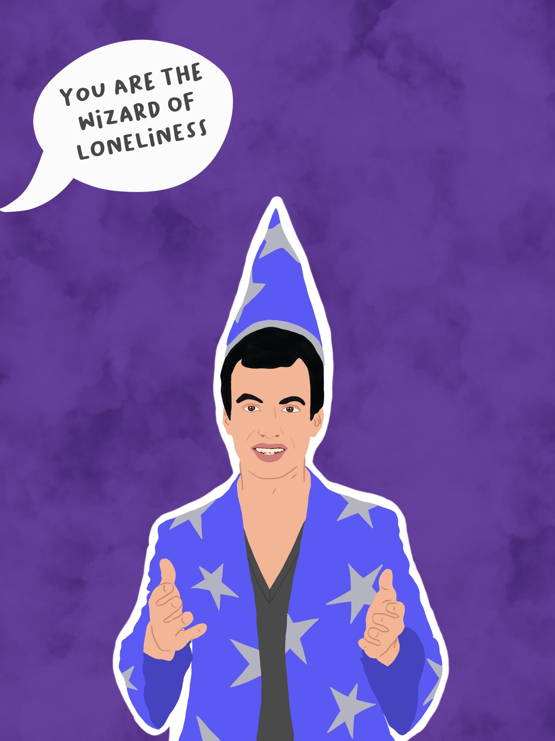 Nathan Fielder Wizard Of Loneliness Poster Etsy
