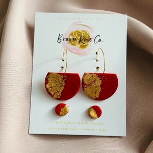 CLAY earrings | Candied Apple | HANDMADE| statement earrings | HYPOALLERGENIC | polymer clay