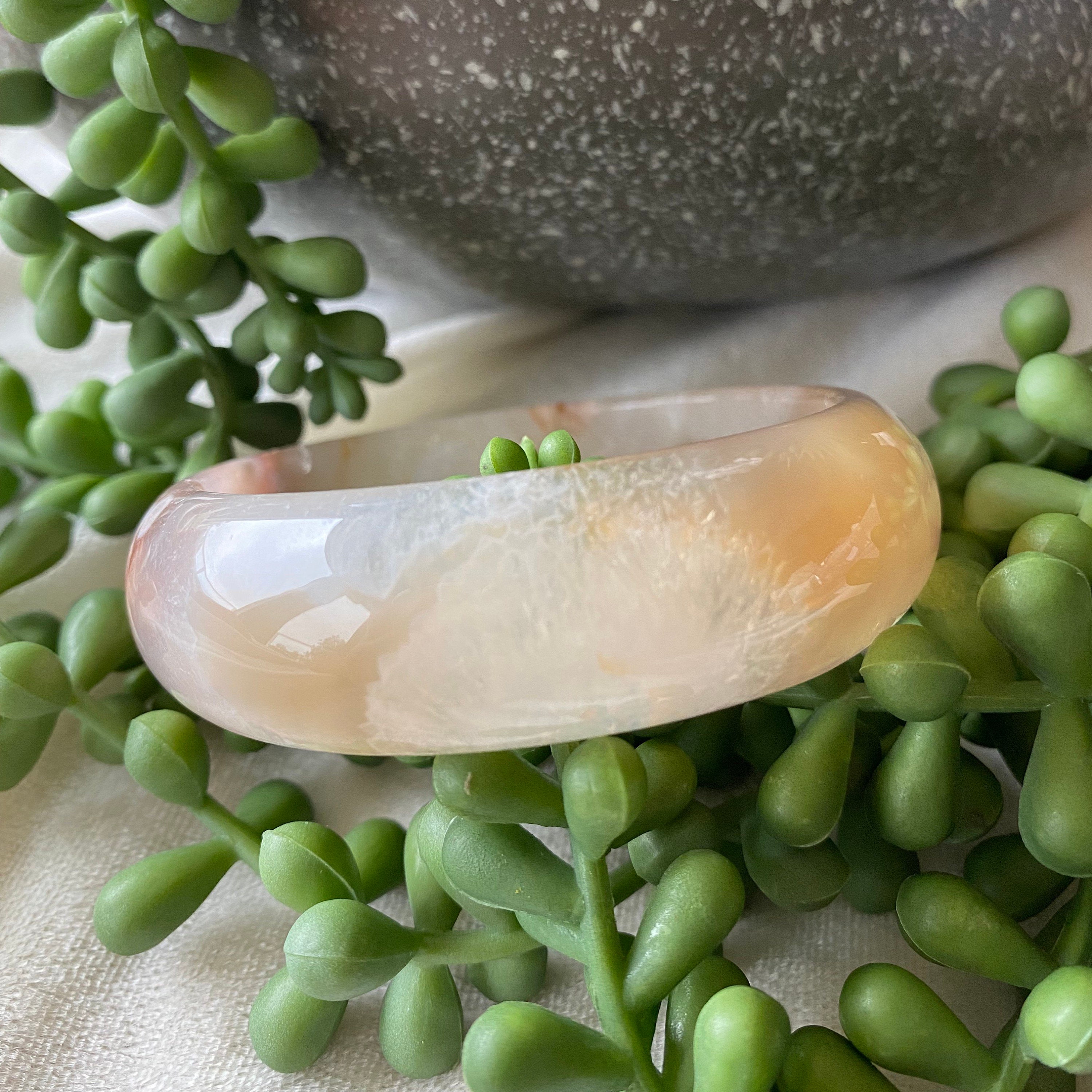 桜バングル - 57 mm 桜瑪瑙バングル - Etsy 日本