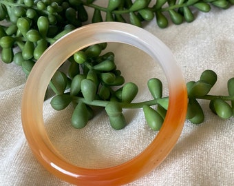 Natural Agate - 57mm All Natural Agate Bangle Bracelet