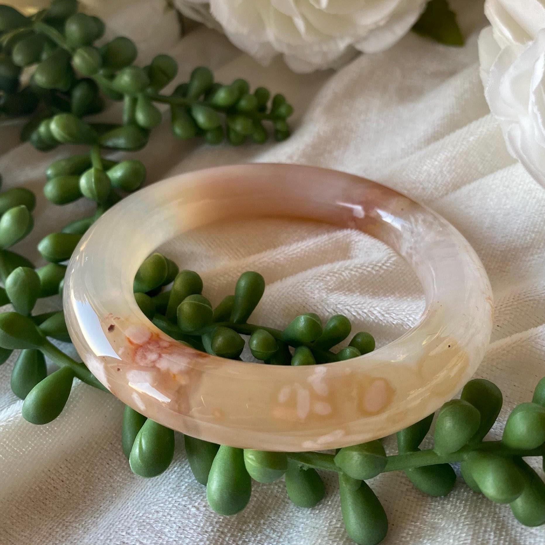 桜バングル - 57 mm 桜瑪瑙バングル - Etsy 日本