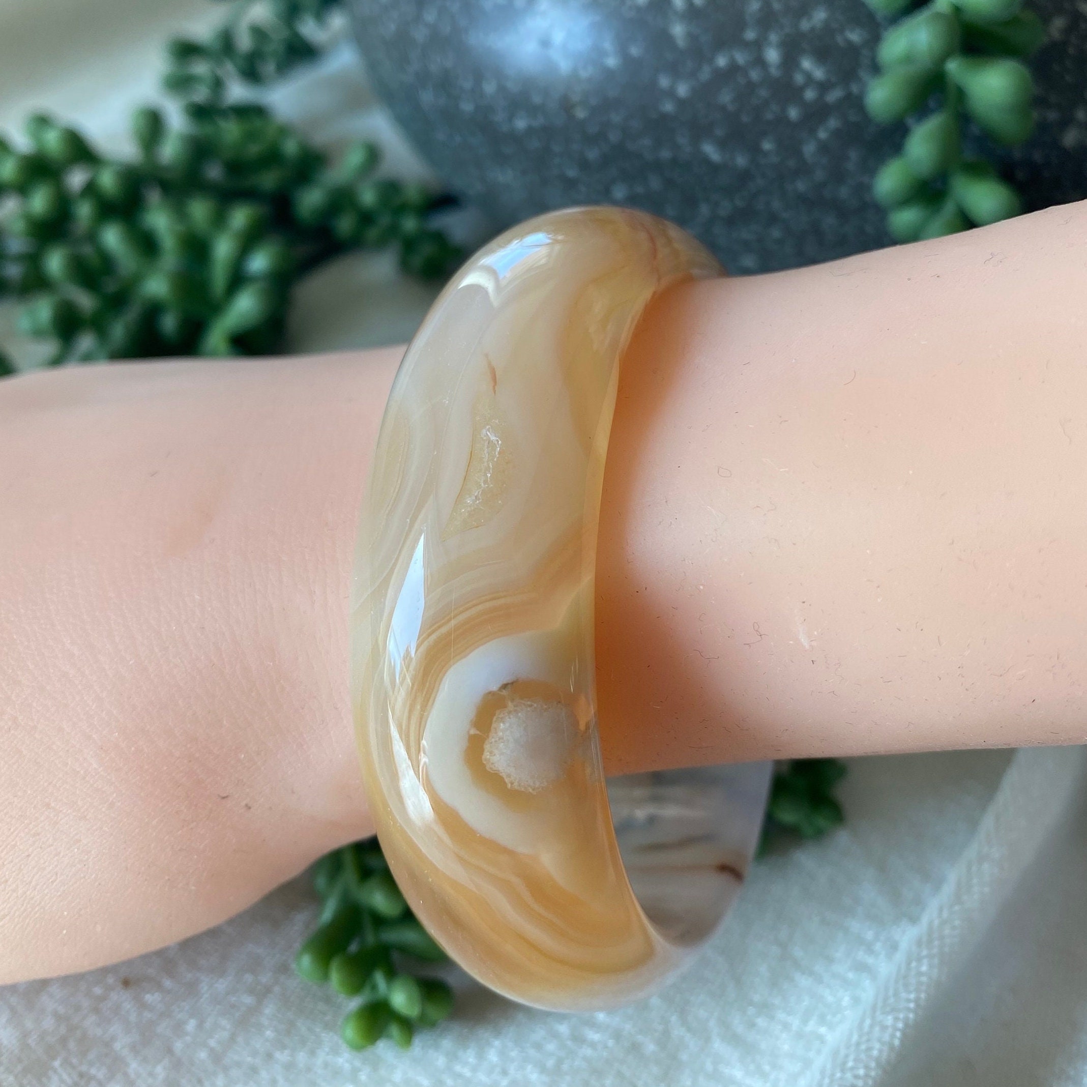 桜バングル - 61 mm 桜瑪瑙バングル - Etsy 日本
