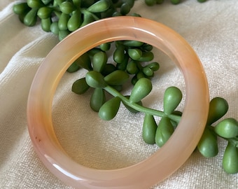 Natural Agate - 57mm All Natural Agate Bangle Bracelet
