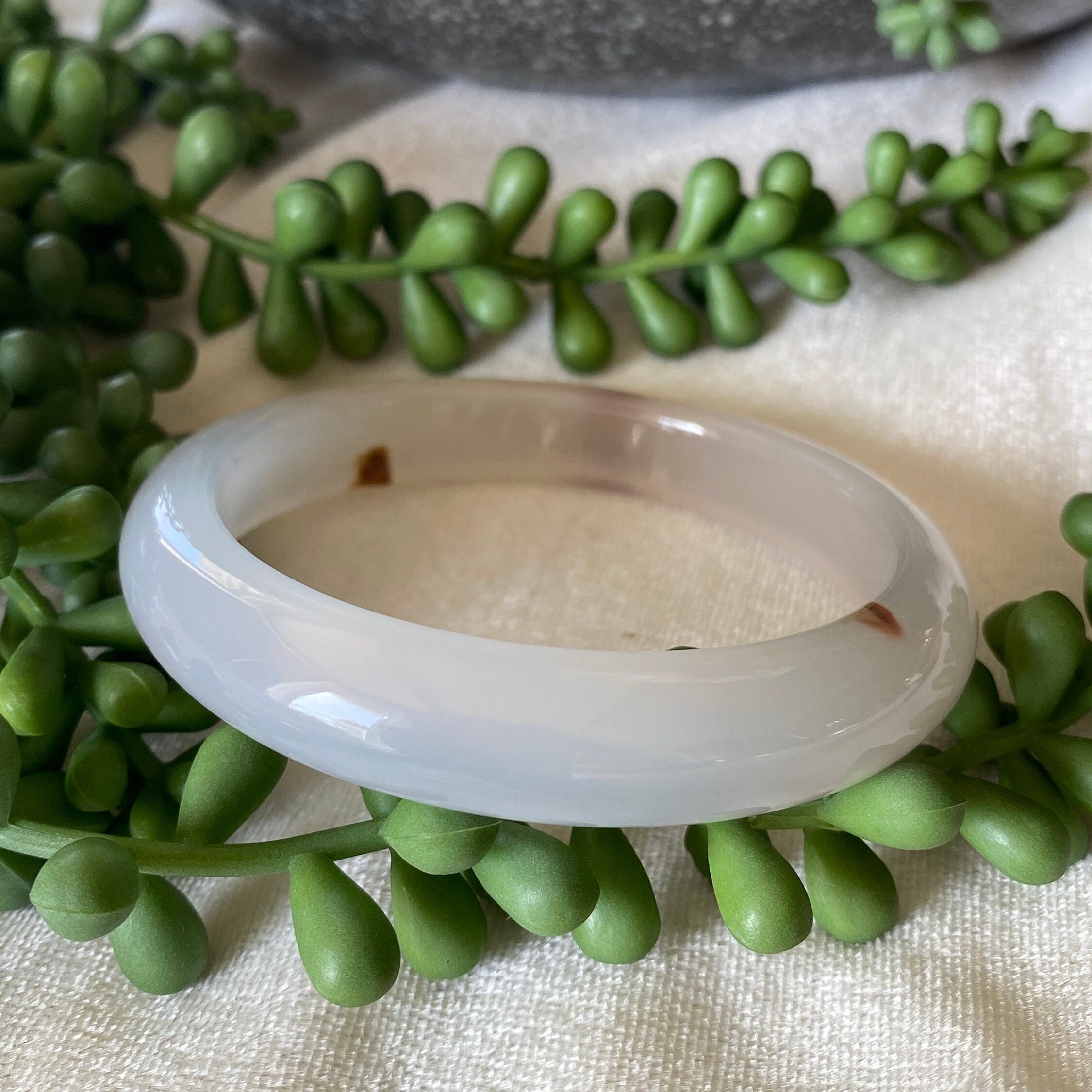 天然瑪瑙 - 60 mm オールナチュラル瑪瑙バングルブレスレット - Etsy 日本
