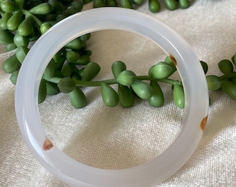 Natural Agate - 60mm All Natural Agate Bangle Bracelet