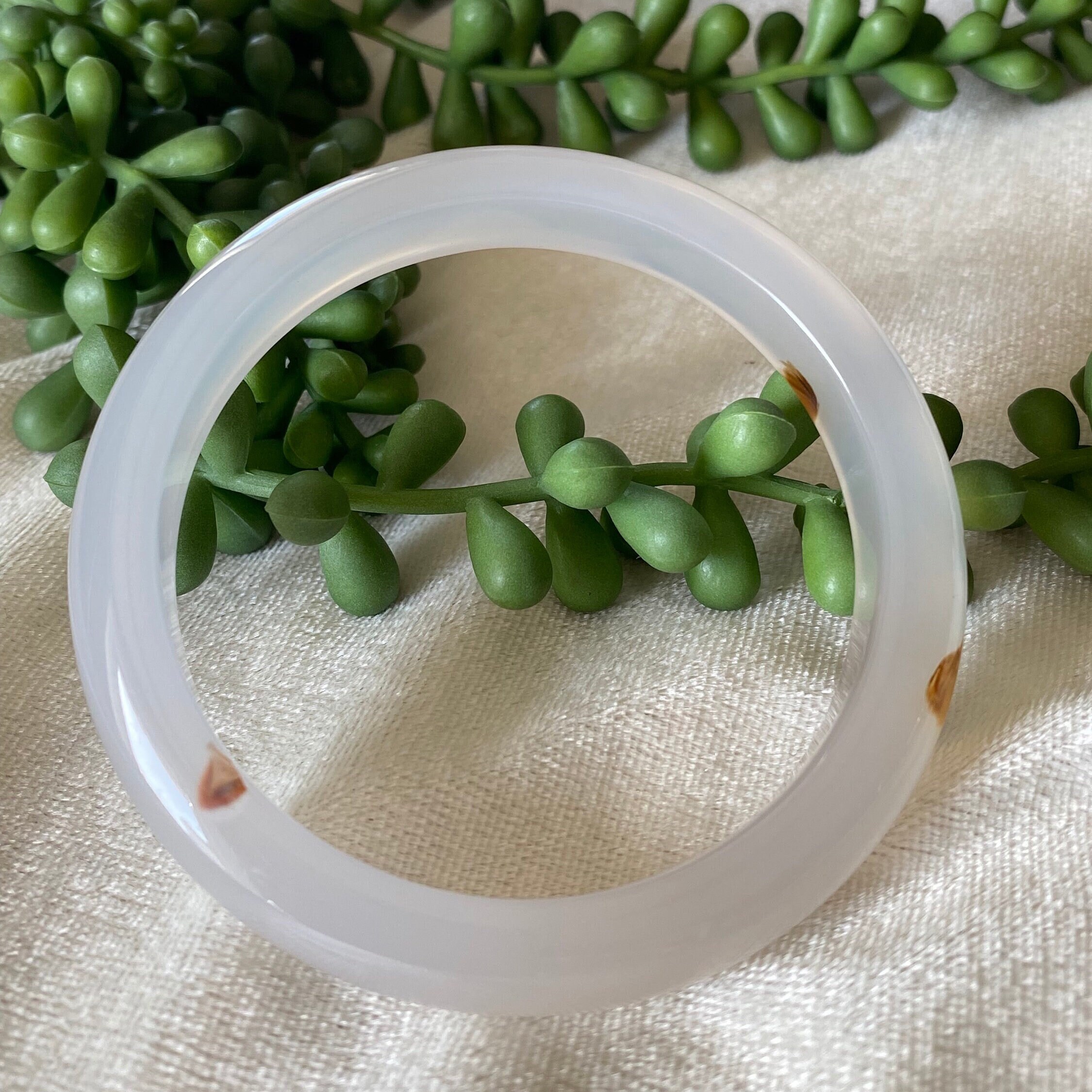 天然瑪瑙 - 60 mm オールナチュラル瑪瑙バングルブレスレット - Etsy 日本