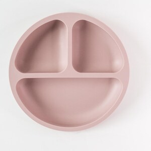 Toddler Silicone Suction Plate - Dusty Rose