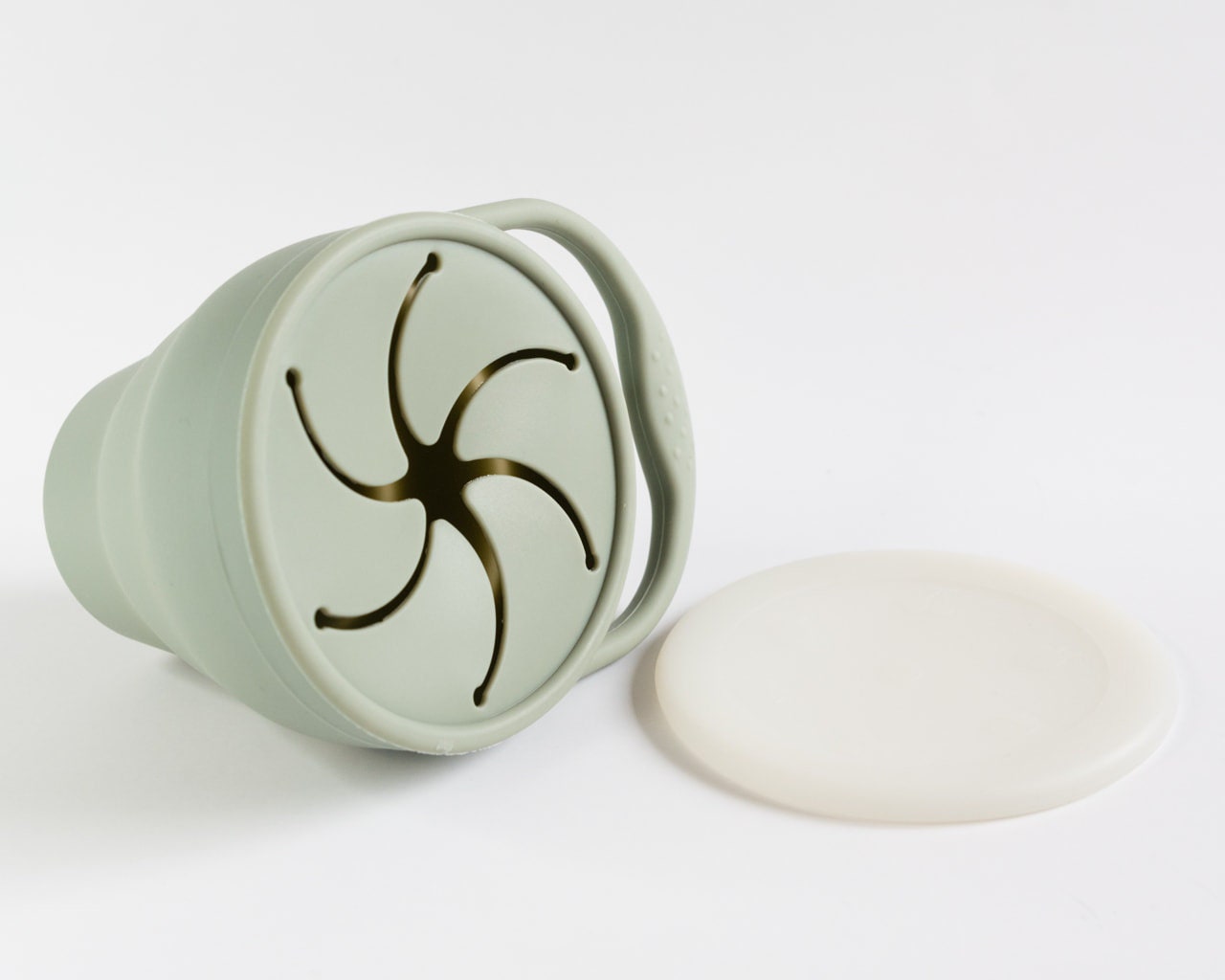 Collapsable Silicone Snack Cup - Sage