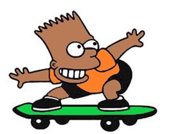 pix Hip Hop Bart Simpson With Skateboard hip hop bart simpson etsy