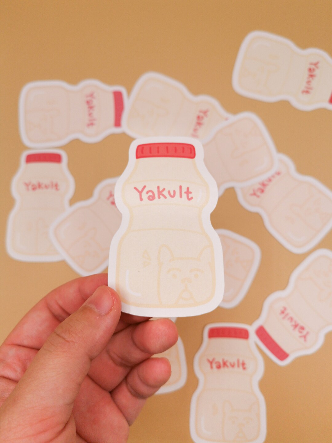 Frenchie Yakult Yogurt Sticker Semi Gloss Matte Etsy