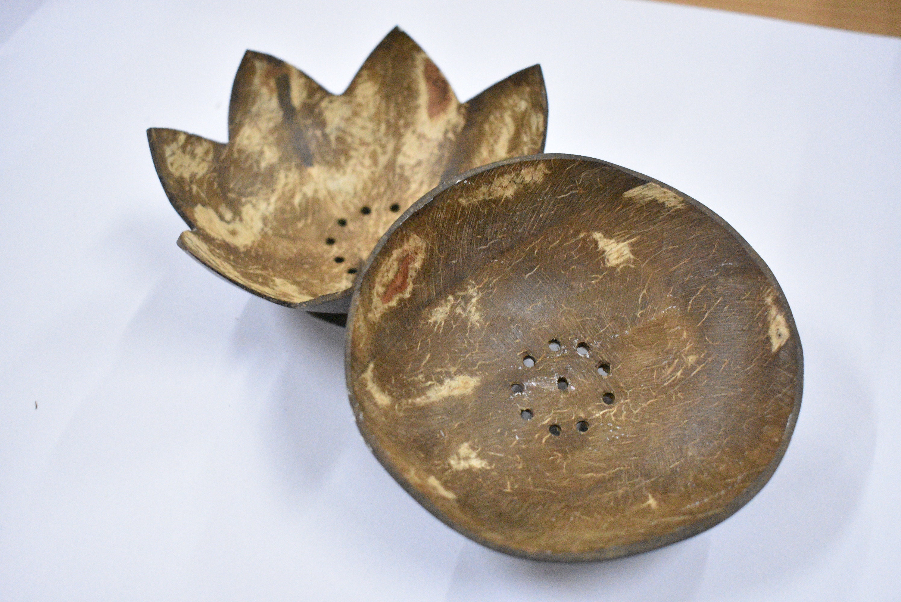 02nos Handmade Coconut Shell Soap Dish 100 Natural/coconut Etsy