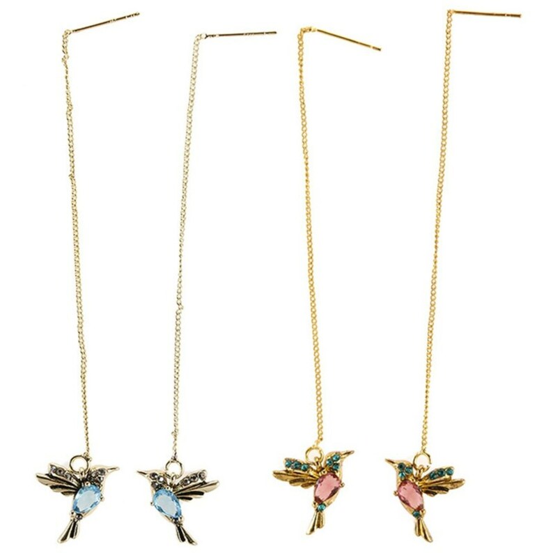 Hummingbird Earrings Stud Threader Long Drop Hanging Earrings Etsy UK
