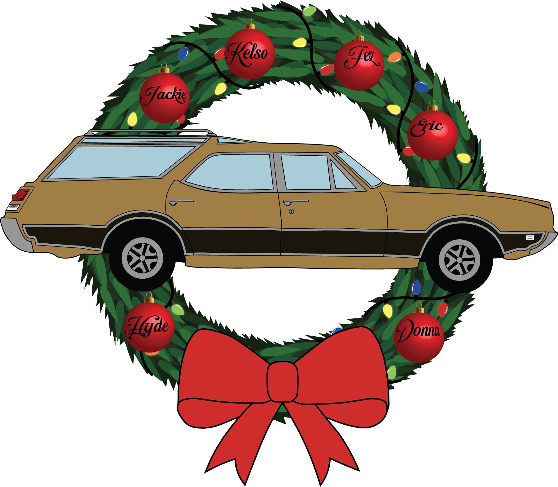 That 70s Show Ornament Vista Cruiser Wreath 70s Christmas Gifts Eric
