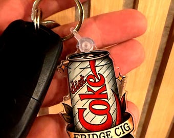 Diet Coke Keychain, Vintage Soda Lover Gift, Pop Culture Decor