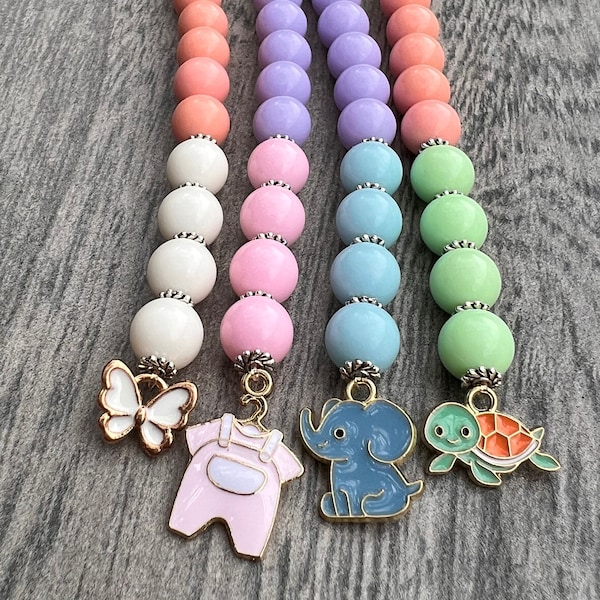 Pastel Cervical dilation beads, badge reel accessories, labor and delivery teaching tool, L&D nurse, maternity nurse, effacement beads